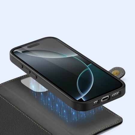 DUX DUCIS ETUI SKÓRZANE DO IPHONE 16 PRO MAX LAVA MAGNETYCZNE ZAMKNIĘCIE
