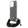 GUESS POKROWIEC DO IPHONE 16 PRO 6.3 Z CORD CROSSBODY HARDCASE PRINT