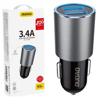 Dudao ładowarka samochodowa 2x USB 3.4A szary (R5s grey)