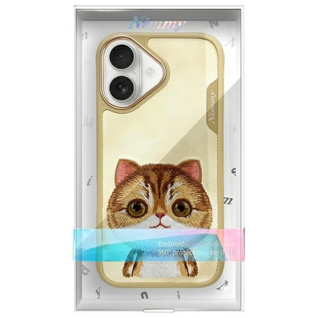 NIMMY ETUI CASE DO IPHONE 16 6.1 BIG EYED PET CAT OCHRONNE ANTYPOWIERNIOWE