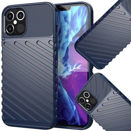 Thunder Case elastyczne pancerne etui pokrowiec Samsung Galaxy S21 Ultra 5G niebieski