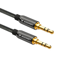 Wozinsky uniwersalny kabel mini jack 2x kabel AUX 1,5 m czarny