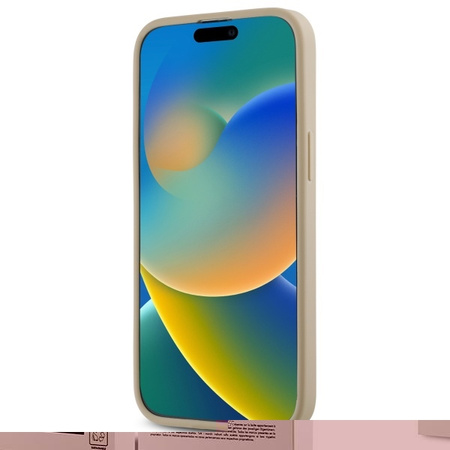 DKNY POKROWIEC DO IPHONE 14 PRO MAX QUILTED STACK LOGO BEŻOWY 6.7 CALA