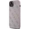 Etui Guess 4G Collection Leather Metal Logo MagSafe na iPhone 14 / 15 / 13 - różowe