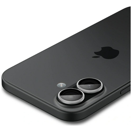 Osłona aparatu Spigen Optik Pro Glas.TR  "EZ FIT" Camera Protector 2szt do iPhone 17 / 16 / 16 Plus srebrny