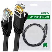 Ugreen płaski kabel sieciowy LAN Ethernet Cat. 6 2m czarny (NW102)