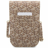 Torebka Etui Guess GCube Stripe GUWBHGCFSEW - brązowa