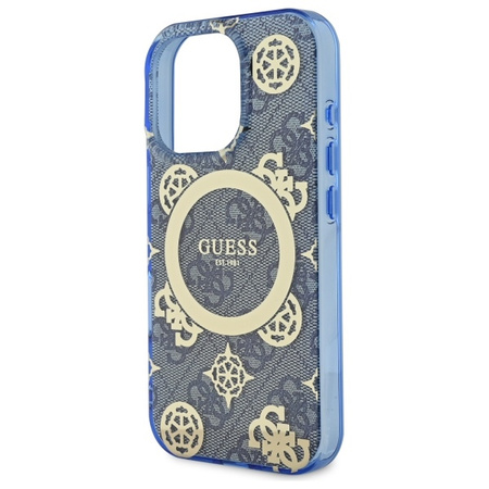 GUESS ETUI CASE HARDCASE DO IPHONE 16 PRO DO MAGSAFE PEONY ON 4G BACKGROUND