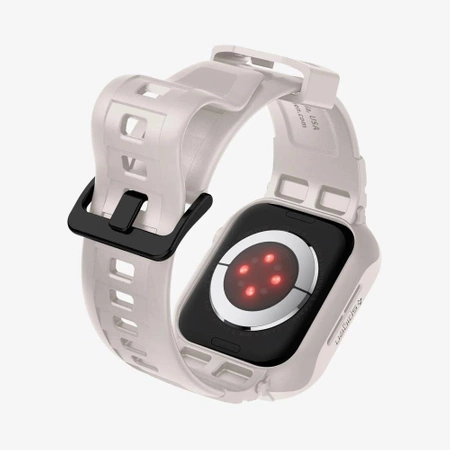 Etui Spigen Rugged Armor Pro na Apple Watch 4 / 5 / 6 / 7 / 8 / 9 / SE (44 / 45 mm) - beżowe