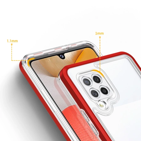 HURTEL CLEAR 3IN1 ETUI DO SAMSUNG GALAXY A42 5G POKROWIEC ŻELOWY Z RAMKĄ