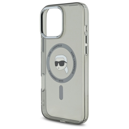 KARL LAGERFELD CASE DO IPHONE 16 PRO 6.3 HARDCASE METAL KARL HEAD
