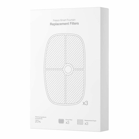 PETONEER FILTRY DO FOUNTAIN 3 SZTUKI WYMIENNE ZAMIENNIKI Z DOZOWNIKIEM WODY