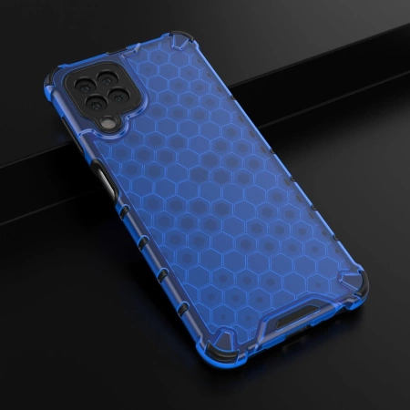 HURTEL POKROWIEC PANCERNY HONEYCOMB DO SAMSUNG GALAXY A22 4G Z ŻELOWĄ RAMKĄ
