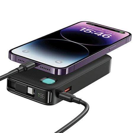 USAMS POWERBANK ZE ZWIJANYM KABLEM USB-C 10000MAH PD 20W DO TELEFONÓW