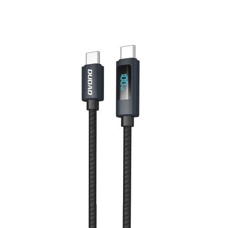 DUDAO KABEL USB-C DO USB-C 100W Z WYŚWIETLACZEM LED 1M DO TELEFONÓW