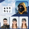 Komin narciarski Qunature 11230014002 bandana sportowa rozmiar uniwersalny - czarna