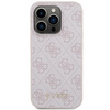Etui Guess 4G Metal Gold Logo na iPhone 15 Pro - różowe