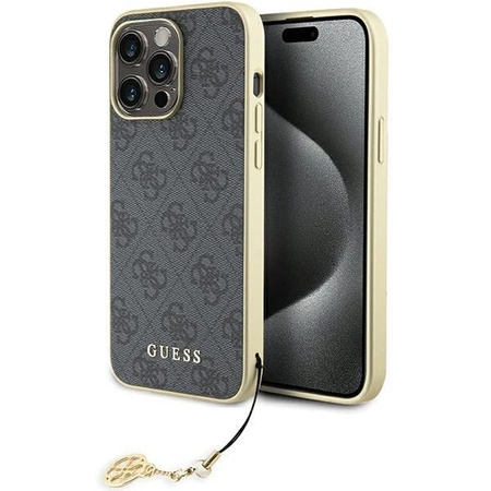 Etui Guess 4G Charms Collection do iPhone 15 Pro Max - szare