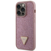 Etui Guess GUHCP14LHDGTPP na iPhone 14 Pro - różowe Rhinestone Triangle