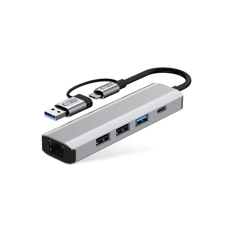 TECH-PROTECT HUB ADAPTER 5IN1 TYPE-C DO USB2.0 USB3.0 RJ45 KOMPUTER MACBOOK