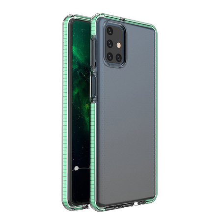 Spring Case pokrowiec żelowe etui z kolorową ramką do Samsung Galaxy M31s miętowy