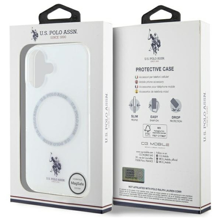 U.S. POLO ASSN. ETUI CASE DO IPHONE 16.1 DO MAGSAFE Z RINGIEM WYSOKA JAKOŚĆ
