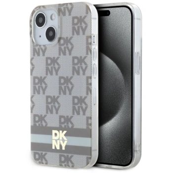 DKNY ETUI HARDCASE DO IPHONE 15 14 13 6.1 DO MAGSAFE CHECKERED MONO STRIPE