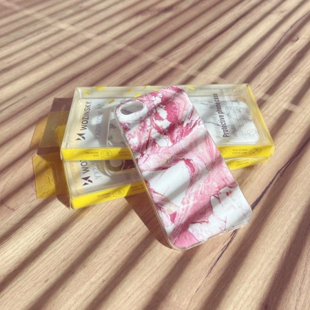 WOZINSKY POKROWIEC DO SAMSUNG GALAXY A73 MARBLE ETUI ŻELOWE WYTRZYMAŁE
