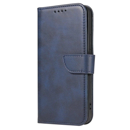 Magnet Case elegancki futerał etui pokrowiec z klapką i funkcją podstawki Poco M4 Pro 5G niebieski