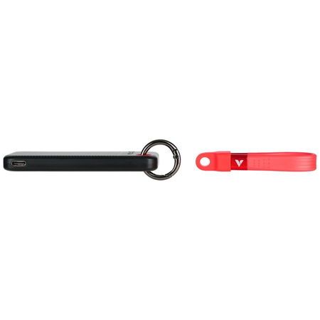 Dysk Zewnętrzny Verbatim Pocket SSD 2TB  - brelok do kluczy z kablem USB-C 3.2 gen.2 czarno-czerwony/black-red 32196