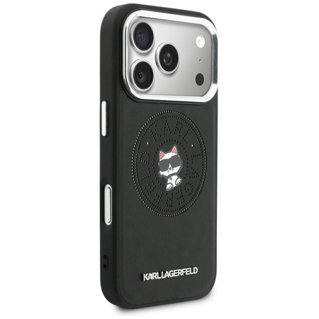 Etui Karl Lagerfeld Point & Choupette    Sketch MagSafe do iPhone 17 Pro czarny