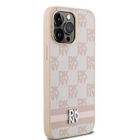 DKNY ETUI HARDCASE LEATHER CHECKERED DO IPHONE 14 PRO MAX Z PASKAMI MONO