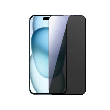 Szkło hartowane Joyroom JR-MLG0282 2.5D Dustproof prywatyzujące z czarną ramką na iPhone 15 Plus/16 Plus