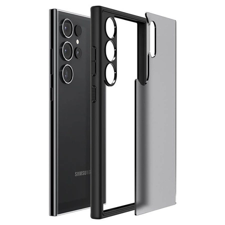 Etui Spigen Ultra Hybrid na Samsung Galaxy S24 Ultra - przezroczysto-czarne
