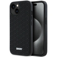 DKNY ETUI HARDCASE DO IPHONE 15 14 13 Z 3D RUBBER REPEAT PATTERN OCHRONNE