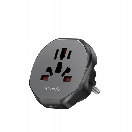 MCDODO UNIWERSALNY ADAPTER PODRÓŻNY PRZEJŚCIÓWKA EU DO EU US UK AU CN 2500W