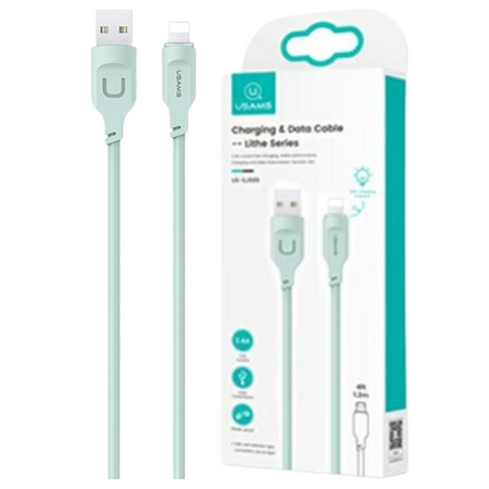 USAMS KABEL DO LIGHTNING 2,4A DO IPHONE 1,2M LITHE SERIES ZŁĄCZE FAST