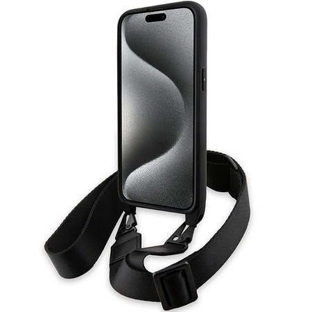 Etui BMW M Edition Carbon Stripe & Strap na iPhone 15 Pro Max - czarne