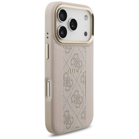Etui Guess 4G Stripe MagSafe do iPhone 17 Pro różowy