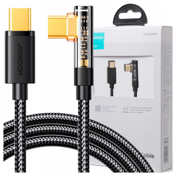 JOYROOM GAMINGOWY KABEL USB-C DO USB-C 100W 1.2M KĄTOWY DO TELEFONÓW GIER