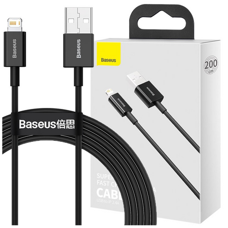 Baseus Superior kabel USB - Lightning 2,4 A 2 m czarny (CALYS-C01)