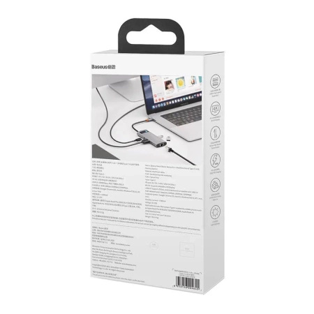 BASEUS HUB 6W1 PRZEJŚCIÓWKA USB-C DO MACBOOKA 3X USB 3.0 HDMI PD ETHERNET