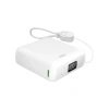 Powerbank Puro 10000mAh 20W USB-C USB-A z wyświetlaczem i wbudowanym kablem USB-C - biały