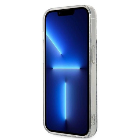 Guess zestaw ładowarka MagSafe + etui do iPhone 14 Pro Max 6,7" niebieskie 4G Print (GUBPP14XH4EACSB )