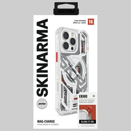 Skinarma etui Ekho iPhone 16 Pro 6.3    Magnetic Charging przezroczysty/clear