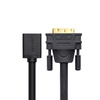 Ugreen kabel przewód adapter DVI (męski) - HDMI (żeński) 0.15m czarny (20118)