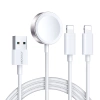 Kabel 3 w 1 Joyroom S-IW007 magnetyczna ładowarka USB-A - Lightning 1.2m - biały