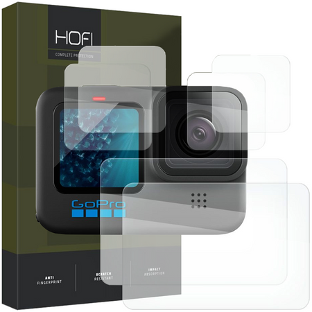 HOFI SZKŁO HARTOWANE PRO+ DO GOPRO HERO 9 10 11 12 ZESTAW OCHRONA EKRANÓW