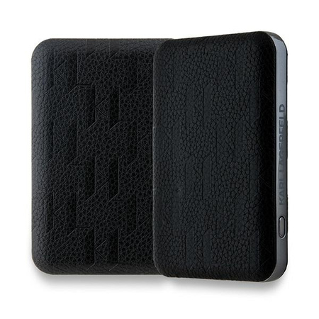 Karl Lagerfeld Powerbank indukcyjnyKLPB5FPGKSKCHK 15W 5000mAh czarny/black Karl&Choupette Head Pin MagSafe