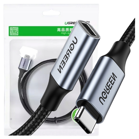 UGREEN KABEL USB C PRZEDŁUŻKA DO LAPTOP TELEFON 4K 100W 3 1 GEN2 1M CZARNY